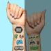 XO Fetti Video Game Party Supplies Temporary Tattoos - 40 Glow in the Dark Styles | Gamer Birthday Decorations - Buy Online on GoSupps.com