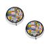 (License Plate Map) Round Pill Box 3 Compartment Pill Box Mini Decorative Pocket Purse Portable Travel Medicine Tablet Vitamin Holder Organizer Pill Case