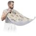 Hedgehog Mushroom Beard Bib Apron Beard Bib Hair Catcher for Men Shaving and Trimming Non-Stick Waterproof Beard Cape Grooming Cloth with 2 Suction Cups Gifts for Men