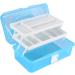 Multifunctional Nail Art Storage Case | 3-in-1 Makeup & Manicure Organizer Small Cosmetic Tools Container - Buy Online on GoSupps.com