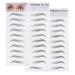 Housoutil 2pcs 3d Eyebrow Stickers Eyebrow Hair Eyebrow Transfer Stickers 6 Stickers Water Proof ze008 Black