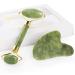 Geeric Gua Sha and facial scooter tool natural green Jade Roller Massager roller Gua Sha Stein & facial roller improvement of fine lines and edema eliminates eye swelling