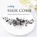 Unicra Black Opal Crystal Wedding Hair Comb - Bridal Headpiece for Women and Girls - Buy Online on GoSupps.com