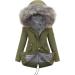 Buy Hanxiulin Oversize Plush Jacket for Women | Warm Fleece Long-Sleeved Winter Coat | XXL Green | Cozy Trench Coat - Buy Online on GoSupps.com