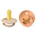 BIBS Colour Baby Pacifier 2-Pack | Made in Denmark | BPA Free Dummy Soother Round Nipple. Natural Rubber Latex Size 1 (0-6 Months) Vanilla/Peach