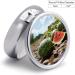 Round Watermelon Print Pill Box | 3 Compartment Portable Medicine Organizer | Decorative Metal Pocket Pill Case - Buy Online on GoSupps.com