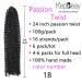 Passion Twist Hair 24 Inch 6 Packs Water Wave Crochet Hair - Natural Black Synthetic Extensions for Bohemian Braiding (1B#) Pack of 6 - Buy Online on GoSupps.com