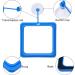 WEAVERBIRD 2PCS Fish Feeding Ring Fish Safe Floating Food Feeder Circle Blue with Suction Cup Easy to Install Aquarium Square and Round Shape for Guppy Betta Goldfish - Buy Online on GoSupps.com