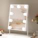 Leishe Vanity Mirror with Lights Hollywood Lighted Makeup Mirror with 9 Dimmable Bulbs & 3 Color Lighting Modes  Detachable 10X Magnification Mirror and 360 Degree Rotation(White) A-vanity Mirror With 9 Blubs