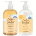 Shea Moisture Baby Essentials, Raw Shea Chamomile & Argan Oil Baby Wash & Shampoo Bundled with Baby Lotion, Skin Care for Baby, 13 Fl Oz Ea