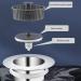 Upgraded Sink Filter Bathroom Shower Hair Filter Catch Drain Cover Kitchen Sink Plug Strainer Hole Easy Waste Disposal Sink Strainer with Handle - Buy Online on GoSupps.com