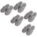 Tianmao 5 pairs of slipper hotels lipper tortier hip slippers with closed toes universal size 28.5 * 11cm coral fleece guest slippers for spa party guests hotel and travel unit size gray