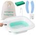 YYYSITZ Sitz Bath, Electric Sitz Bath for Hemorrhoids, Sitz Bath for Toilet Seat, Postpartum Care Bowl, Sits Bath Soak Tub for Women Men, Sitz Baths Salts Pan, Butt Bath Basin, Portable, Green Green Water Spray Style