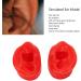 Simulated Couple Human Ear Model - Soft Silicone Ear for Hearing Support & Acupuncture Demonstration (Red) | International Shipping Available - Buy Online on GoSupps.com