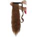 20 Inch Long Corn Wave Ponytail Clip in Hair Extensions - Light Brown Wrap Around Hairpiece for Women - Buy Online on GoSupps.com