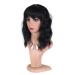 Buy Greenmirr Short Black BOB Wavy Wig with Bangs 14in Heat Resistant Synthetic Hair for Women | International Shipping Available - Buy Online on GoSupps.com