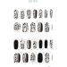 Zinipin Gellight Semi-Cured Gel Nail Strips | 24 Nail Wraps | Includes Nail Wipes Cuticle Stick & Nail File | Black & White Animal Print (Glitz Cow) - Buy Online on GoSupps.com