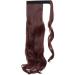 Clip in Ponytail Extension: Long Straight Curly Hairpiece for Women in Wine Red (17 inch) - Buy Online on GoSupps.com