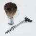 Lefeda Simply Silver Razor Brush Set | Pure Roof Hair & Chrome-Plated Handle | Men's Shaving Essentials - International Shipping - Buy Online on GoSupps.com