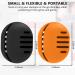 Fauxomor Makeup Sponge Holder - 2 Pack Breathable Silicone Beauty Blender Travel Bag for All Sizes - Sustainable Portable Cosmetics Tool - Black & Orange - Buy Online on GoSupps.com