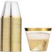 M Honor 100 Pack 9oz Gold Rimmed Plastic Reusable Tumbler. Perfect for Weddings Parties and Dinners. - Buy Online on GoSupps.com