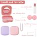 Leakage-Proof Contact Lens Container Set - 2 Pieces Travel Kit with Mirror | A-Rosa Purple - Buy Online on GoSupps.com