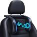 Headrest car children car headrest 180 degrees adjustable breathable leather neck support car headrest car adults good to sleep on long trips (black)