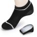 Invisible Height Increase Insoles with Socks 2-in-1 1 Pair Wearable Heel Cushion Inserts Non-Detachable Socks Heel Lift Insole 1.4 inch Black Leg Lengthen for Men and Women