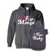 Apparelyn Classy Fur Mama Fur Baby Dog or Cat Matching Pet and Owner Hoodie Sweatshirt Set L Human | S Dog Charcoal