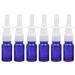 Happyupcity empty refillable glass nasal spray bottle with a fine spray atomizer for colloidal silver/salt solutions make-up cosmetics essential oils 10 ml 6 pieces blue 10ml/0.34oz silver blue