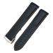 AMSOH 22mm Curved Rubber Watch Strap Fit for Omega Speedmaster Moonwatch Seamaster 300 AT150 Black / Orange Black Buckle