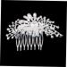 Angoily Bridal Wedding Hair Comb Slide Clip Rhinestone Hair Comb Floral Rhinestone Hair Pin Silver Accessories Bride - Buy Online on GoSupps.com