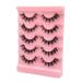 5 Pairs 3D Faux Mink Eyelashes Thick Long False Eyelashes Dramatic Fake Lashes Makeup Extension Reusable Eyelashes 3d Mink Lashes