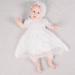 Leideur Baby Long Christening Gown White Baptism Dress Girls Birthday 6-9 Months - Buy Online on GoSupps.com
