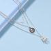 Boho Layered Opal Moonstone Necklace | Silver Hamsa Pendant Jewelry for Women & Girls - Buy Online on GoSupps.com