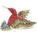 Badges Brooch Pin Brooches Clasp Breastpin Red Color Hummingbird Brooches for Women Cute Bird Style Animal Pin-Default - Buy Online on GoSupps.com