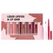 Generisch 6-Piece Lip Pencil Set with Lipstick Plumping Lip - Luxurious and Plumping - Long-Lasting - 6 Lip Pencils + 6 Lipsticks - For Defined Lips