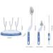 Baby Bottle Brush and Bottle Drying Rack Bottle Brush Set with Stand Long Handle Bottle Brush Cleaner Countertop Drying Rack Rotating Silicone Bottle Brush & Nipple Brush & Straw Cleaner Blue - Buy Online on GoSupps.com