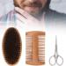 Premium Stainless Steel Beard Kit - 3pcs Set with Wooden Comb & Beard Oil for Men - Buy Online on GoSupps.com