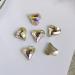 FEIlei 10x Water Droplet Nail Charms Pointed Back Nail Art Charm Heart Nail Rhinestones