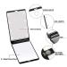 Feruaro Travel Mirror - Portable LED Lighted Makeup Mirror with 8 Dimmable LEDs, Touch Switch, Folding Compact Design, 1X & 2X Magnification - Black - Buy Online on GoSupps.com