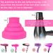 Haomeeduo Foldable Silicone Hair Dryer Diffuser Attachment for Curly Hair - Universal Fit Portable Design Perfect for Travelers - Pink - Buy Online on GoSupps.com