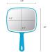 EAOUNDM Large Handheld Makeup Mirror - Salon Quality Square Mirror (6.9 inch, Blue) - Buy Online on GoSupps.com