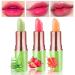 3Pcs Aloe Vera Color Changing Lipstick,PH LipStick Color Changing Lip Balm Set for Girls,Magic Tinted Lip Balm Change Lip Stain Green Jelly Lip Gloss Set for Women,Lip Plumper Mood Lápiz Labial Permanentes Mate,Magic Tempe…
