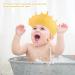 RosewineC Crown Shape Baby Shower Cap - Eye and Ear Protection for Kids 6 Months to 9 Years - Adjustable Bath Hat - Yellow - Buy Online on GoSupps.com