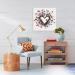 Yidepot Butterfly Canvas Print Wall Art for Bedroom | Heart-Shaped Branches & Colorful Butterflies | Love Motif for Teenage Girls | 60x60cm - Buy Online on GoSupps.com
