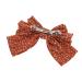 Chic Aysekone 2-Piece Chiffon Hair Bows Set - Orange & Black | Large Hair Clips for Women & Girls - Daisy & Floral Design - Buy Online on GoSupps.com