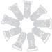 Pack of 10 Clear Plastic Clips - Multifunctional Pacifier Holders | 39 x 16 mm | International Shipping Available - Buy Online on GoSupps.com