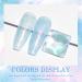 Mizhse Blue Shimmer UV Gel Nail Polish | Pearl Effect Color Gel for Soak Off Nails | 10ml UV LED Lamp Compatible - Buy Online on GoSupps.com