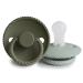 Frigg Rope SilkySoft Silicone Baby Pacifier | Made in Denmark | BPA-Free (Olive/Sage  0-6 Months)